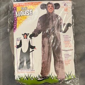 Plush Mouse ADULT Costume - Gray